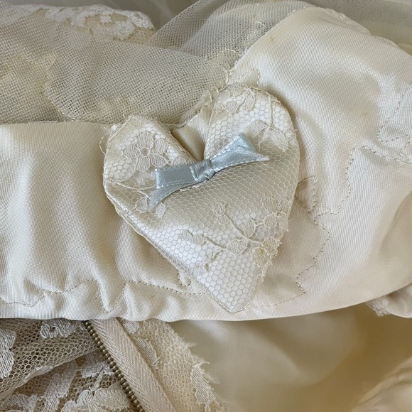 Vintage Marshall Fields & Co Wedding Dress The Brides Room 1950s Lace Tulle - Picture 10 of 11